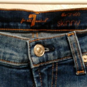 7 for all mankind Ankle Skinny w/Destroy in Distre